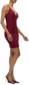 Hervé Léger, The Andrea Dress, S, Dark Red