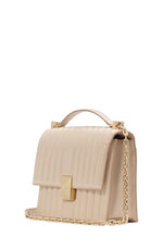 Load image into Gallery viewer, kate spade new york Deco Leather Flap Chain Crossbody, Quilted Milk Glass
