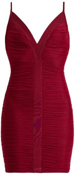 Load image into Gallery viewer, Hervé Léger, The Andrea Dress, S, Dark Red

