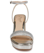 Load image into Gallery viewer, Jewel Badgley Mischka Teddi Platform Block Heels
