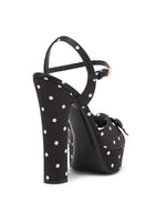 Load image into Gallery viewer, Dolce&amp;Gabbana, Kira 135MM Polka Dot Platform Sandals, 38.5 (8.5), Nero
