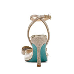 Load image into Gallery viewer, Betsey Johnson Women&#39;s Hart Heeled Sandal, Light Gold, 9
