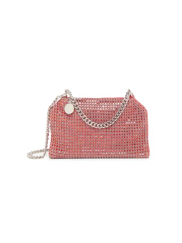 Stella McCartney, Crystal-Embellished Mesh Soft Clutch, Red