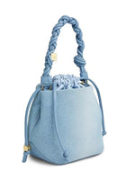 Load image into Gallery viewer, Ganni, Bou Charm-Embellished Denim Bucket Bag, Faded Denim
