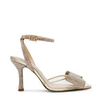 Load image into Gallery viewer, Betsey Johnson Women&#39;s Hart Heeled Sandal, Light Gold, 9
