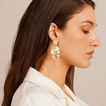 Load image into Gallery viewer, NEPULOY Gold Women Drop Dangle Earrings Hammered Statement Earrings
