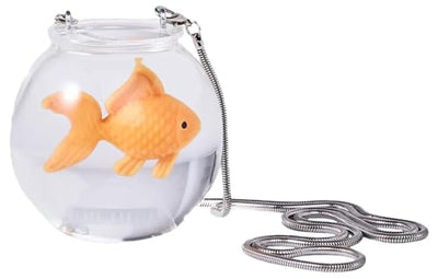 Kate Barton, Goldfish Accessory Bag, One Size, Clear/Orange