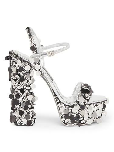 Dolce&Gabbana, Paillettes 140MM Platform Sandals, 35 (5), Multi