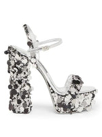 Load image into Gallery viewer, Dolce&amp;Gabbana, Paillettes 140MM Platform Sandals, 35 (5), Multi
