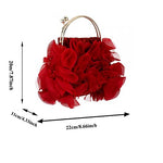 Load image into Gallery viewer, Purses and Handbags for Women Clutch Purse Party Clutch Shoulder Bags with Detachable Strap (Red) One Size
