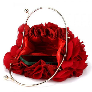 Purses and Handbags for Women Clutch Purse Party Clutch Shoulder Bags with Detachable Strap (Red) One Size