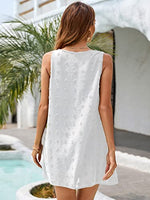 Load image into Gallery viewer, Blooming Jelly Womens Bathing Suit Cover Ups Casual Summer Dresses Sleeveless Mini Beach Dress (Medium, White)
