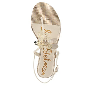 Sam Edelman Women's Eden Flat Sandal, Modern Ivory, 9