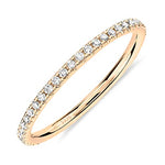 Load image into Gallery viewer, PAVOI 18K Yellow Gold Vermeil 925 Sterling Silver Stackable CZ Ring for Women | Thin Band for Stacking | Simulated Diamond Eternity Wedding Band | Size 7
