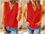 Load image into Gallery viewer, lime flare Women Sexy Summer Lace Trim Satin Cami Tank Tops Dressy Silk Lacy Camisole Shirt (Red Eyelash Lace,M)
