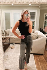 Load image into Gallery viewer, WAYMAKER Womens Sexy Sleeveless Turtleneck Ruffle Summer Casual Ribbed Tank Tops Bodysuits for Going Out Black Medium
