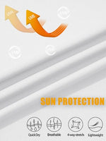 Load image into Gallery viewer, Men&#39;s Sun Protective Quarter Zip Shirt Men&#39;s Fishing Shirts Athletic Shirts Rash Guard Shirts White

