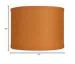 Load image into Gallery viewer, Urbanest Classic Drum Burlap Lampshade, 14-inch by 14-inch by 10-inch, Tangerine
