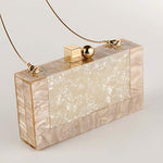 Load image into Gallery viewer, Menurra Women Acrylic Evening Clutch bag Glitter Marble Purse Handbag for Wedding Cocktail Party Prom
