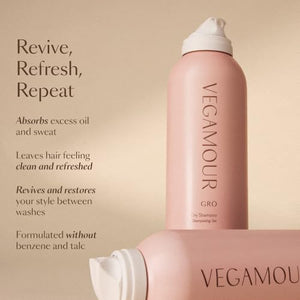 VEGAMOUR GRO Dry Shampoo, Volumizing Dry Shampoo Spray Formulated Without Benzene, Supports Thicker Fuller Looking Hair, Natural Citrus Scent (3.95 oz)