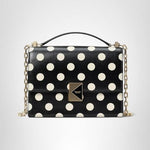 Load image into Gallery viewer, kate spade new york Deco Dot Fine Grain Leather Chain Shoulder, Black Multi
