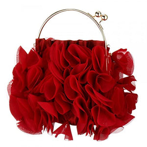 Purses and Handbags for Women Clutch Purse Party Clutch Shoulder Bags with Detachable Strap (Red) One Size