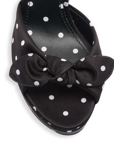 Dolce&Gabbana, Kira 135MM Polka Dot Platform Sandals, 38.5 (8.5), Nero