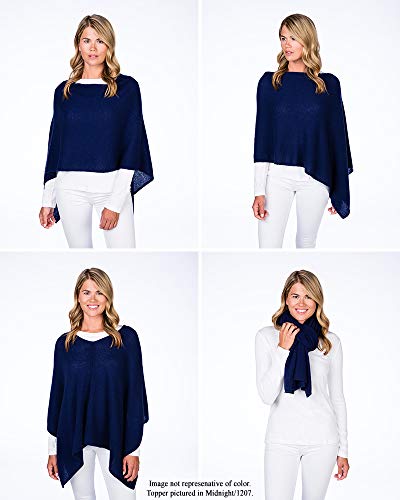 CLAUDIA NICHOLE by Alashan 100% Cashmere Luxe Dress Topper Poncho - Lightweight, Soft, Cozy & Versatile - One Size Fit with 60 Plus Colors- Great Gift Item- Smoothie/1702