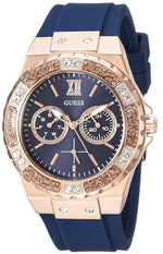 Load image into Gallery viewer, Guess Women&#39;s Stainless Steel + Stain Resistant Silicone Watch with Day + Date Functions (Model: U1053L)
