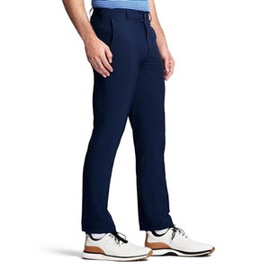 IZOD Men's Golf Swingflex Straight-Fit Flat-Front Pants, peacoat, 36W X 32L