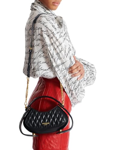 Balmain, Small Jolie Madame Quilted Leather Top Handle Bag, Noir