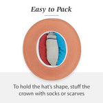 Load image into Gallery viewer, Wallaroo Hat Company Women’s Petite Kristy Fedora – UPF 50+ Sun Protection, Wide Brim, Packable Design, Adjustable Sizing for Smaller Crown Sizes – Sun-Safe Hat for Travel and Everyday (Ivory/Blue)
