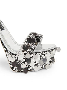 Dolce&Gabbana, Paillettes 140MM Platform Sandals, 35 (5), Multi