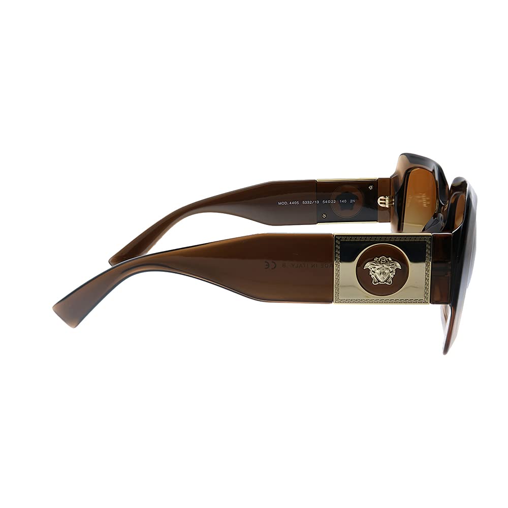 Versace VE 4405 533213 Brown Plastic Rectangle Sunglasses Brown Gradient Lens
