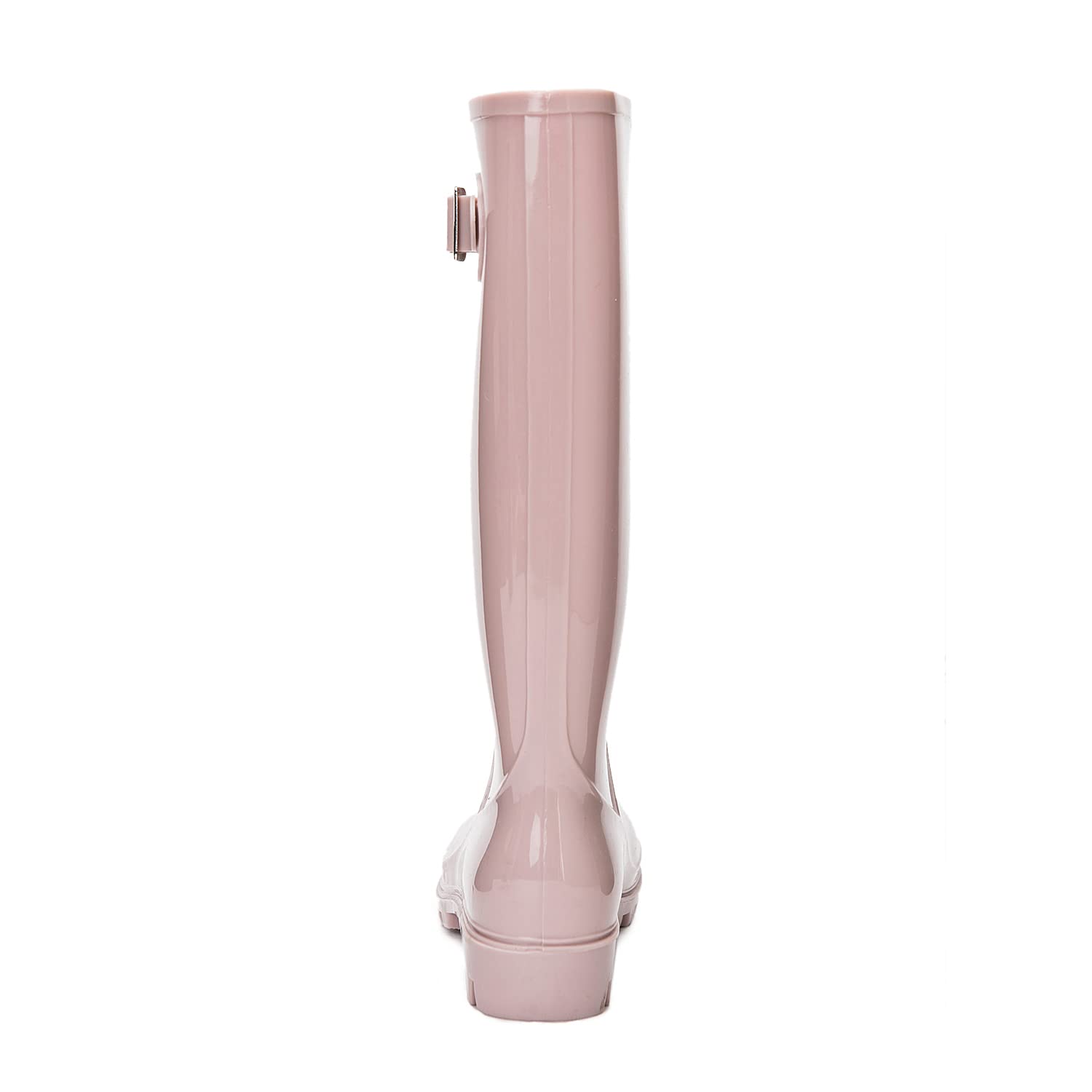 DKSUKO Women's Tall Rain Boots Waterproof Wellington Boots (8 B(M) US, Pink)