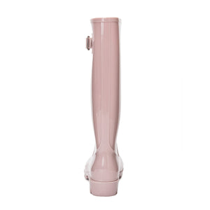 DKSUKO Women's Tall Rain Boots Waterproof Wellington Boots (8 B(M) US, Pink)