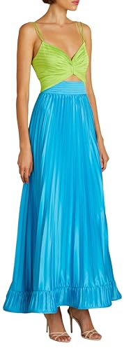 AMUR Women's Silas Two Tone Dress, Adonis Blue