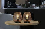 Load image into Gallery viewer, JHY DESIGN Set of 2 Metal Cage LED Lantern Battery Powered Cordless Accent Light with LED Great for Weddings Parties Patio Events for Indoors Outdoors
