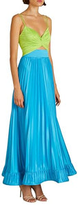 AMUR Women's Silas Two Tone Dress, Adonis Blue