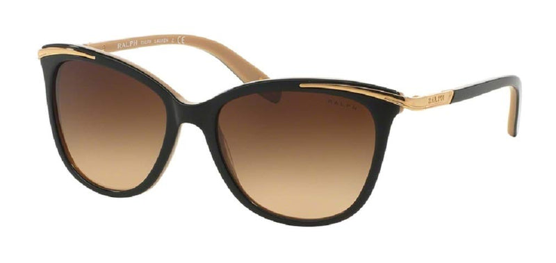 Ralph Lauren RA5203 109013 54MM Black Nude/Brown Gradient Cateye Sunglasses for Women +Bundle with Accessory Eyewear Kit
