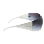 Load image into Gallery viewer, Versace VE 2054 10008G Silver Plastic Shield Sunglasses Grey Gradient Lens
