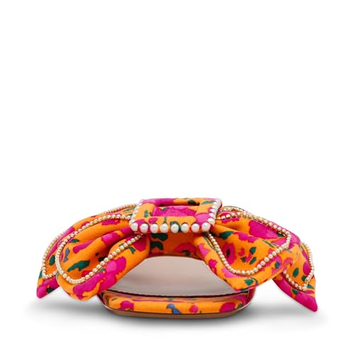 Betsey Johnson Women's Aylah Heeled Sandal, Orange Multi, 7