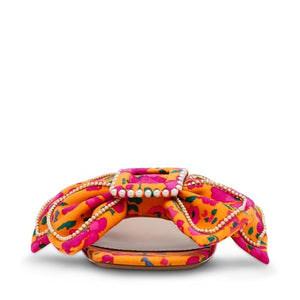 Betsey Johnson Women's Aylah Heeled Sandal, Orange Multi, 7