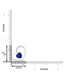 Load image into Gallery viewer, Angara Natural 0.85 Ct Blue Sapphire and 0.09 Ct Diamond Heart Pendant Necklace for Women in 14K White Gold (Grade-AA | Size-6mm) | September Birthstone, Birthday, Anniversary Jewelry Gift For Women
