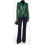 Load image into Gallery viewer, SID Genuine Lambskin Leather Green Women’s Single Button Blazer with Full Sleeves Suit Style for Office Wear Medium
