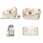 Load image into Gallery viewer, Beatfull Designer Bee Purse Fashion Crossbody Purse with Pearl for Women Pu Leather Shoulder Bag Clutch Handbags
