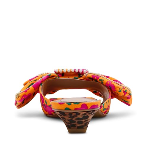 Betsey Johnson Women's Aylah Heeled Sandal, Orange Multi, 7