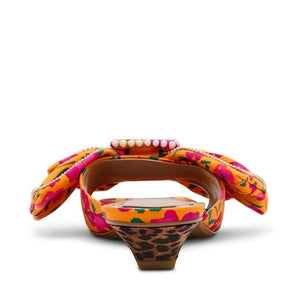 Betsey Johnson Women's Aylah Heeled Sandal, Orange Multi, 7