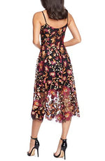 Load image into Gallery viewer, Dress the Population Women&#39;s Uma Dress, Maroon/Black, L
