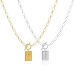 Load image into Gallery viewer, Cross Necklaces for Women,14K Gold Plated/Silver Plated Cross Pendant Necklace,Chunky Cross Charm Necklace for Women Trendy Toggle Clasp Paperclip Chain Dainty Religious Jewelry Gift for Christian Faith Baptism First Communion
